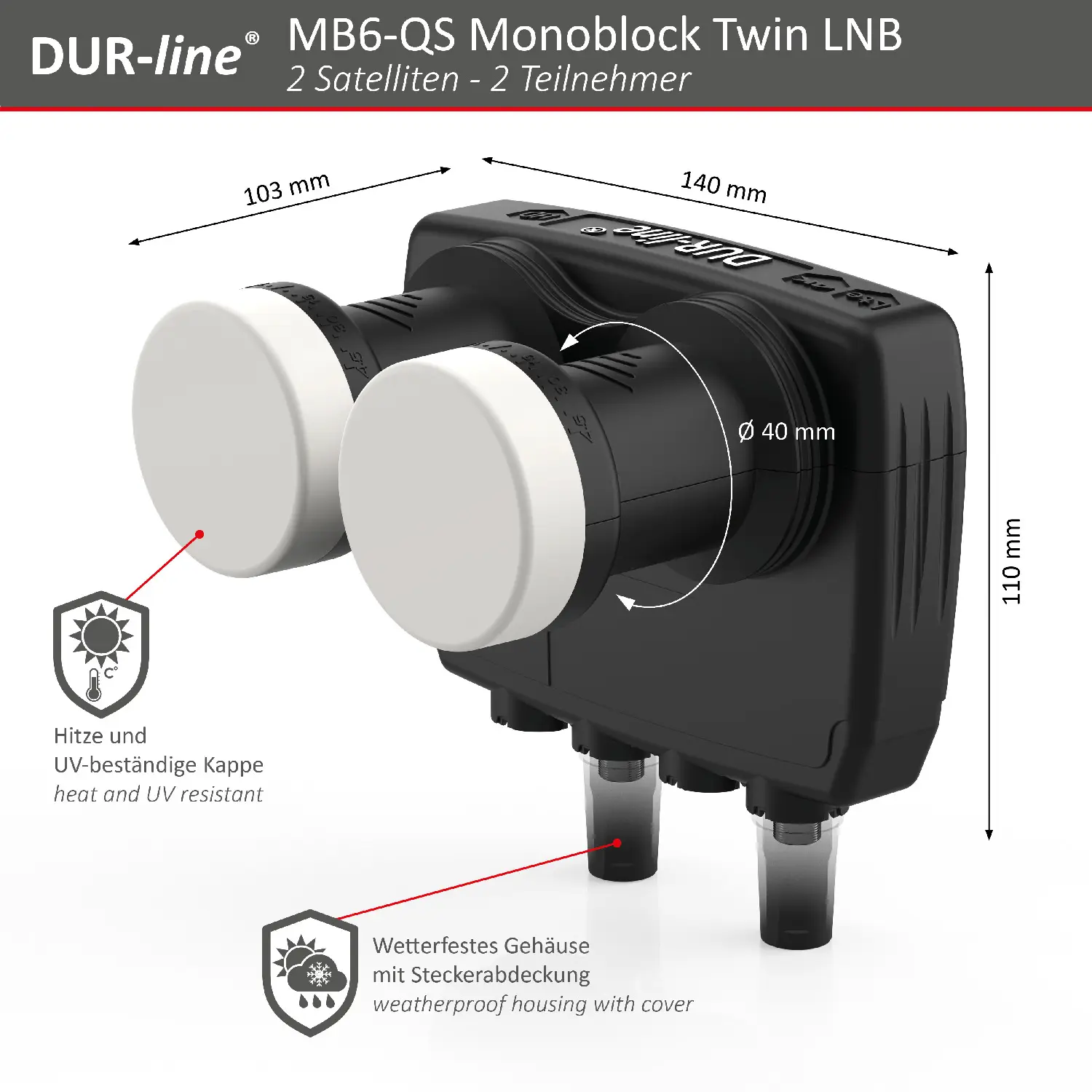 DUR-line Monoblock Twin LNB
